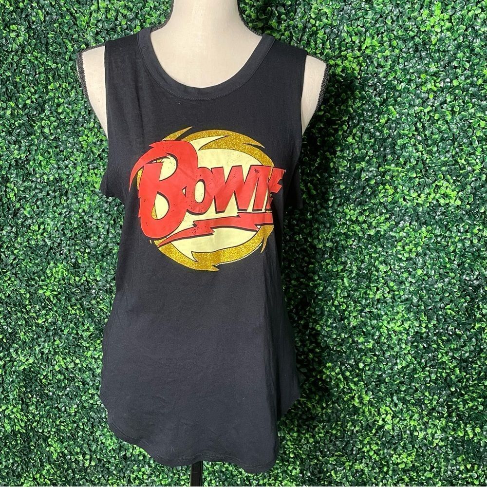 Chaser Bowie Black Graphic Tank Sz L